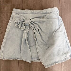 Light Blue Denim Mini Skirt